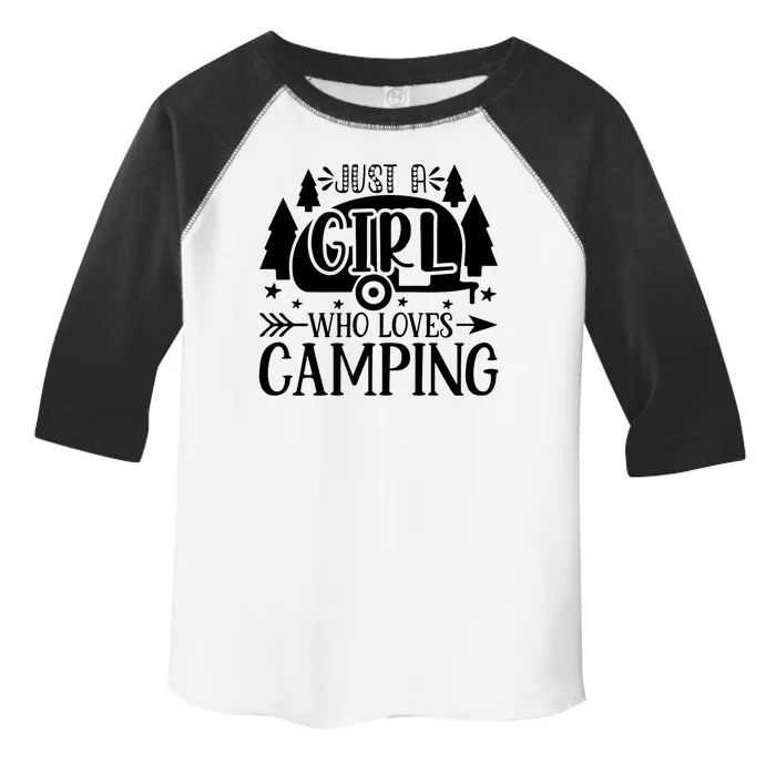 Just A Girl Who Loves Camping Toddler Fine Jersey T-Shirt