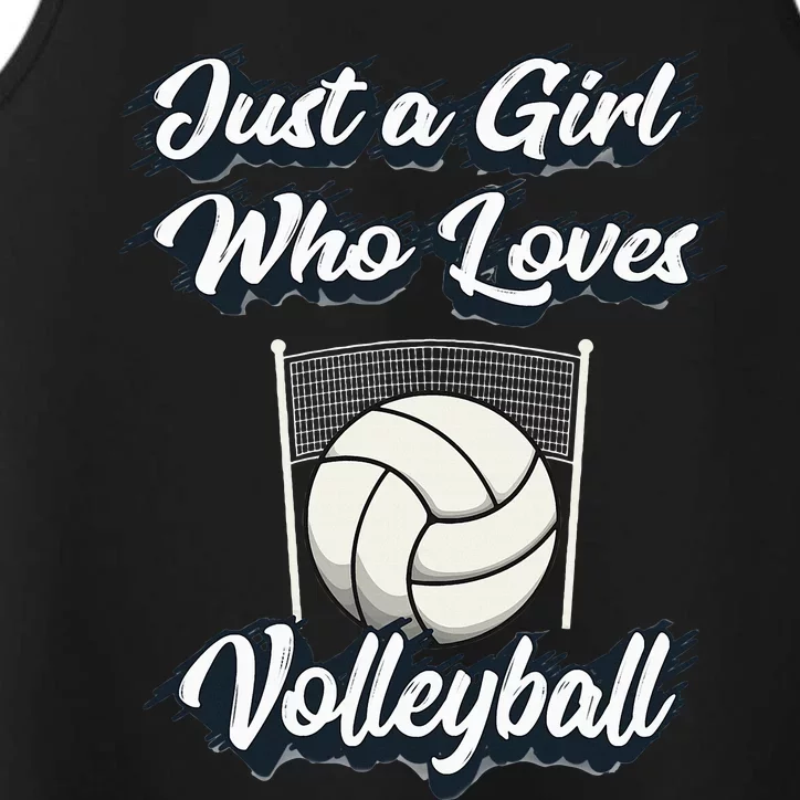 Just A Girl Who Love Volleyball Performance Tank