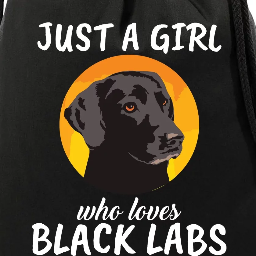 Just A Girl Who Loves Black Labs Clothes Gift Black Labrador Drawstring Bag