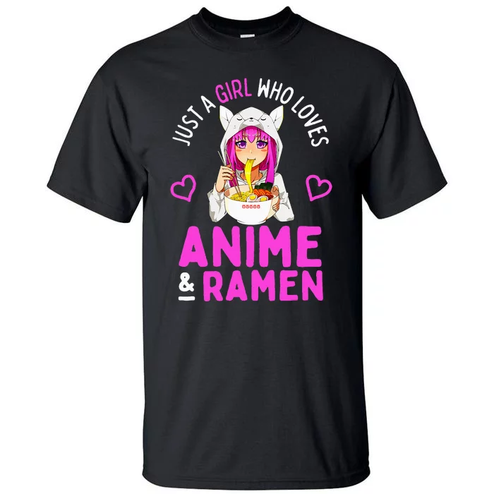 Just a Girl Who Loves Anime and Ra Bowl Japanese Tall T-Shirt