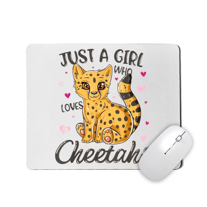 Just A Girl Who Loves Cheetahs Women Cheetah Cat Lover Gift Mousepad