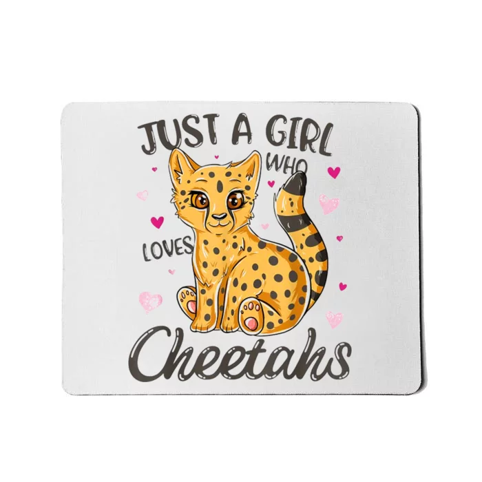 Just A Girl Who Loves Cheetahs Women Cheetah Cat Lover Gift Mousepad