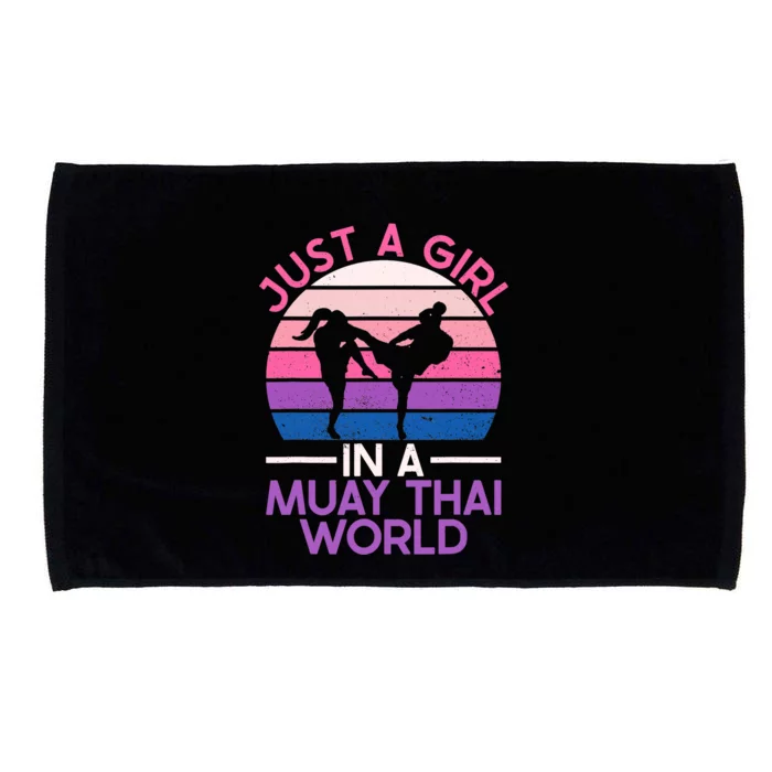 Just A Girl In A Muay Thai World Muay Thai Boxing Microfiber Hand Towel