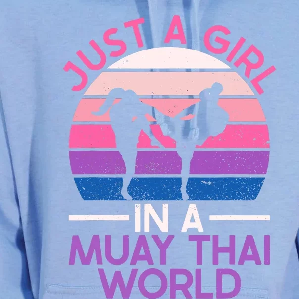 Just A Girl In A Muay Thai World Muay Thai Boxing Unisex Surf Hoodie