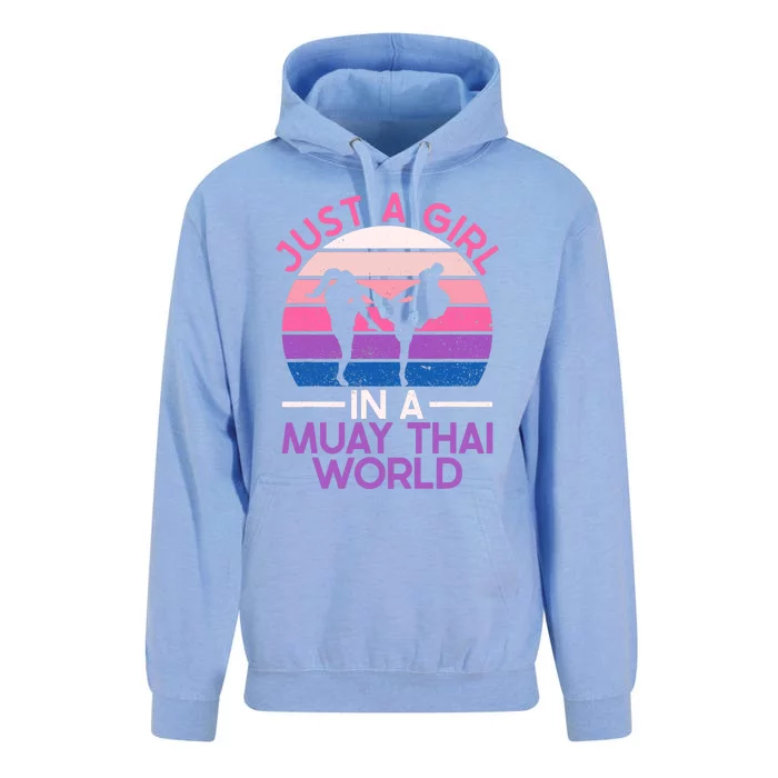 Just A Girl In A Muay Thai World Muay Thai Boxing Unisex Surf Hoodie