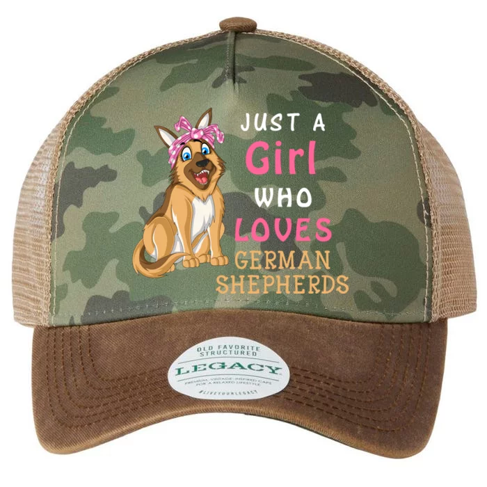 Just A Girl Who Loves German Shepherds Legacy Tie Dye Trucker Hat