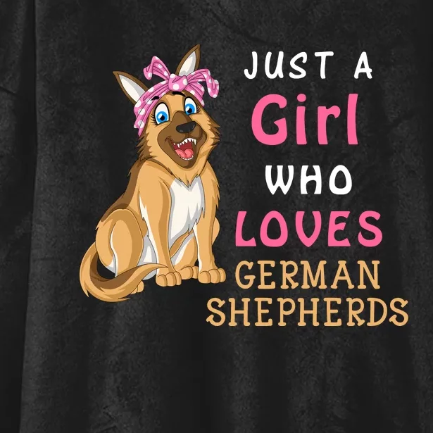 Just A Girl Who Loves German Shepherds Hooded Wearable Blanket