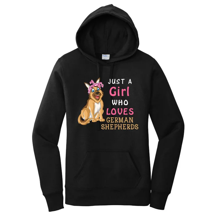 Just A Girl Who Loves German Shepherds Women's Pullover Hoodie