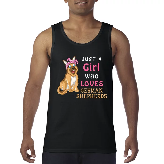 Just A Girl Who Loves German Shepherds Tank Top