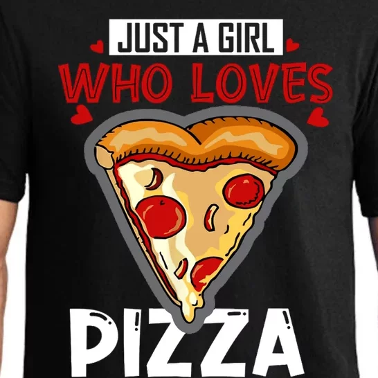 Just A Girl Who Loves Pizza Cute Girls Wo Pizza Lover Pajama Set