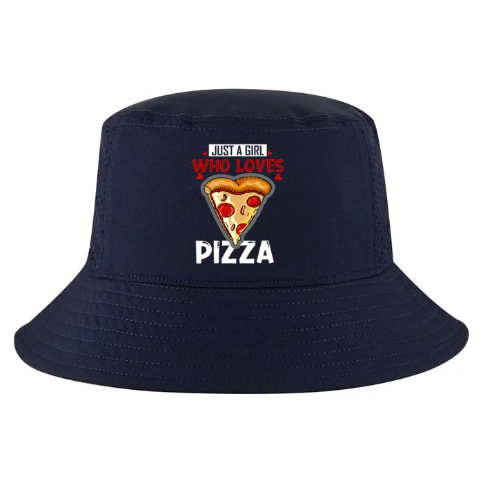 Just A Girl Who Loves Pizza Cute Girls Wo Pizza Lover Cool Comfort Performance Bucket Hat