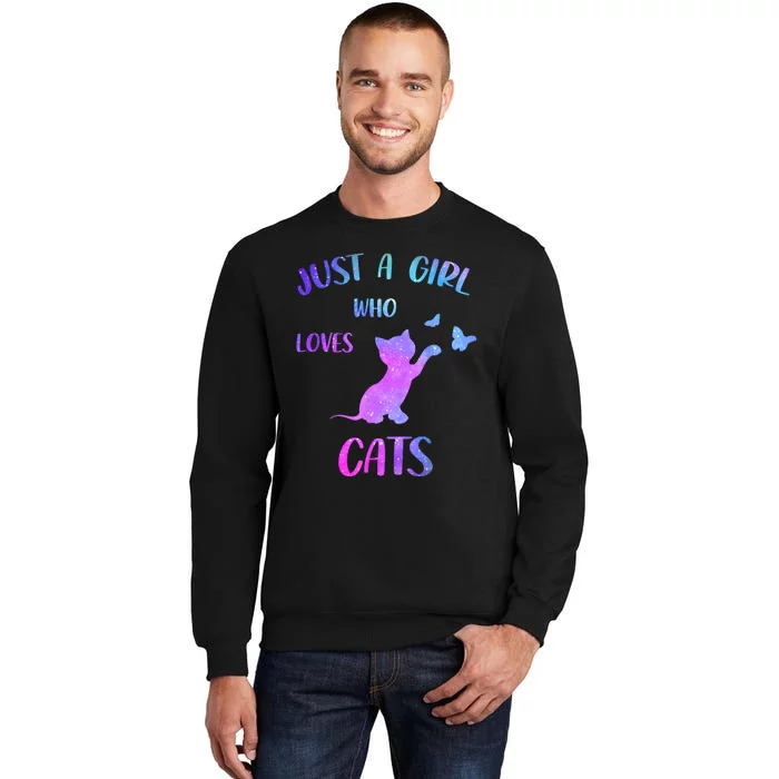 Just A Girl Who Loves Cats Tall Sweatshirt