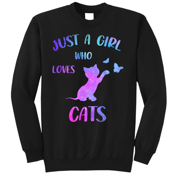 Just A Girl Who Loves Cats Tall Sweatshirt