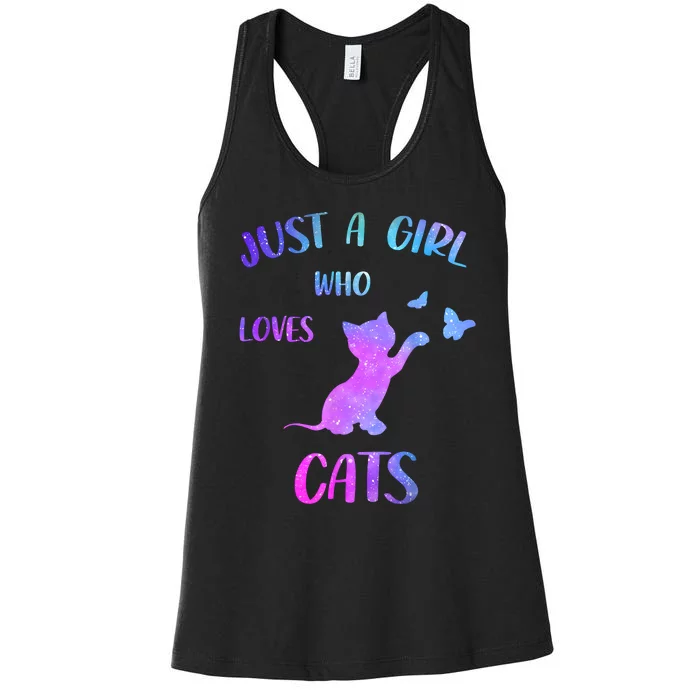 Just A Girl Who Loves Cats Women's Racerback Tank