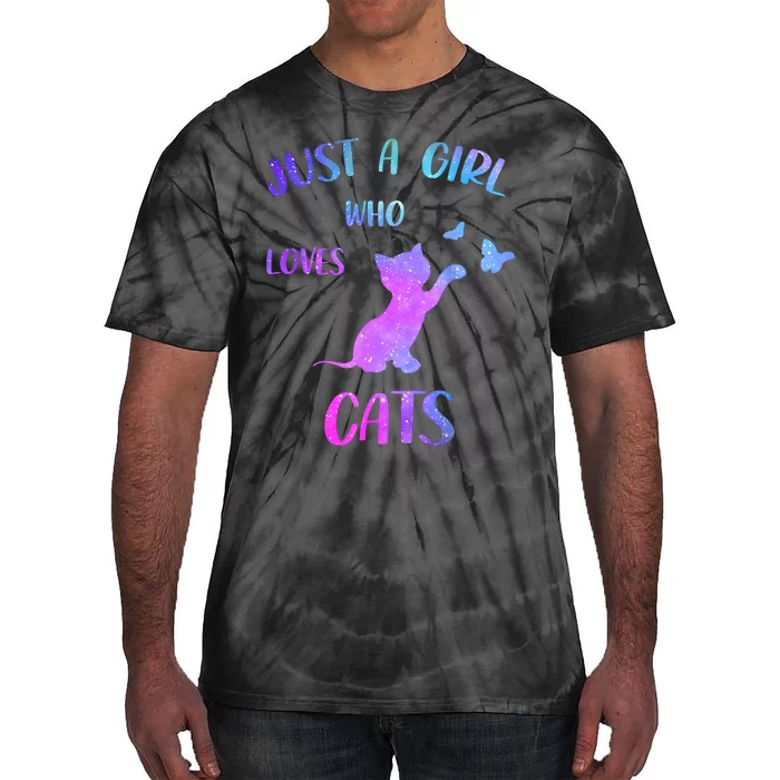 Just A Girl Who Loves Cats Tie-Dye T-Shirt