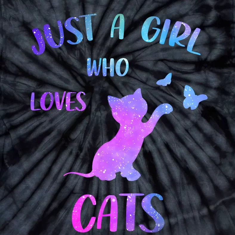 Just A Girl Who Loves Cats Tie-Dye T-Shirt