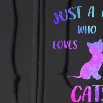 Just A Girl Who Loves Cats Full Zip Hoodie