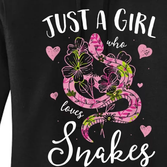 Just A Girl Who Loves Snakes Women Snake Lover Women's Pullover Hoodie