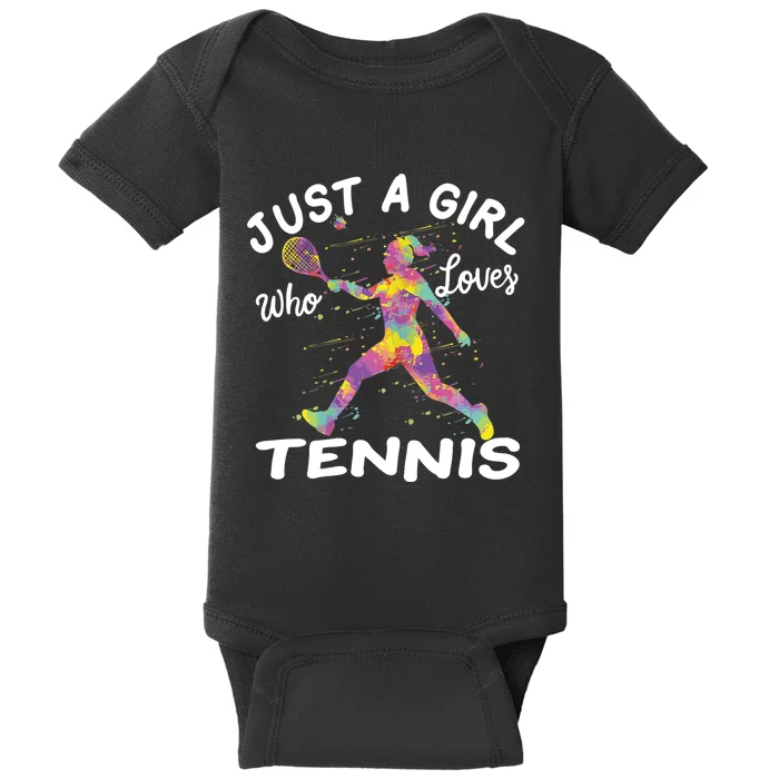 Just A Girl Who Loves Tennis Baby Bodysuit