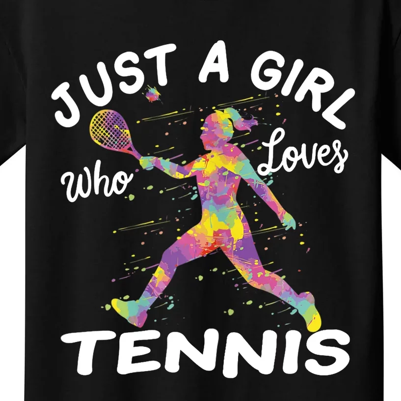 Just A Girl Who Loves Tennis Kids T-Shirt