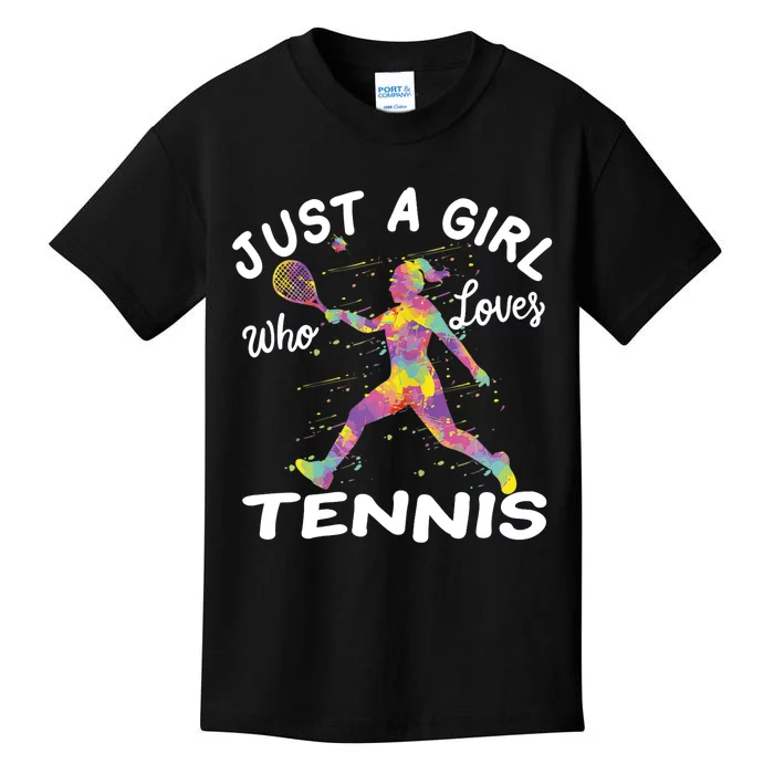 Just A Girl Who Loves Tennis Kids T-Shirt