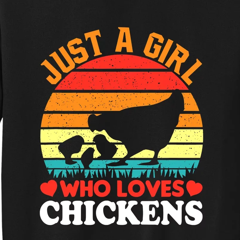 Just A Girl Who Loves Chickens Farmer Farm Sweatshirt