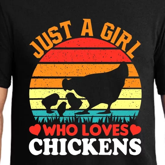 Just A Girl Who Loves Chickens Farmer Farm Pajama Set