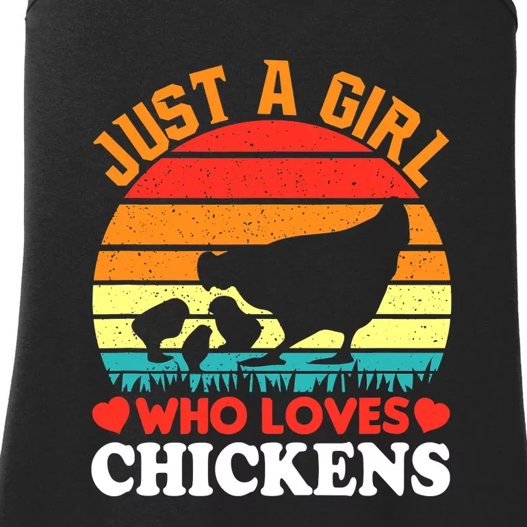 Just A Girl Who Loves Chickens Farmer Farm Ladies Essential Tank