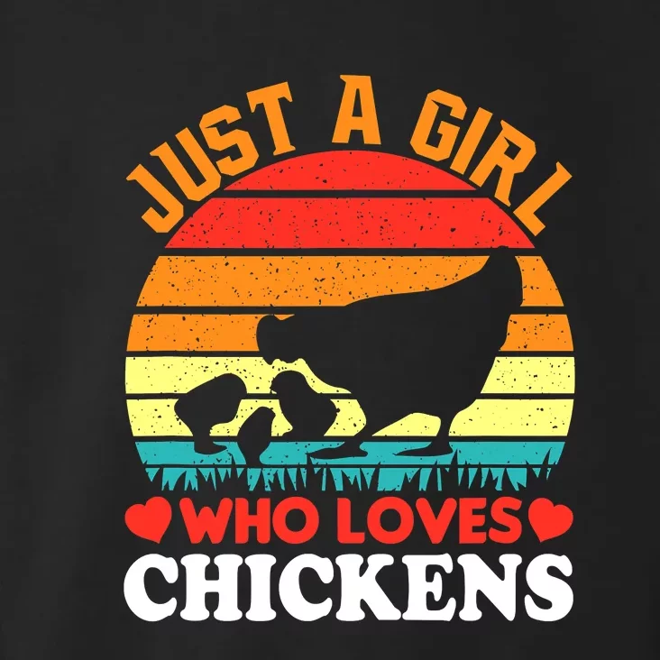 Just A Girl Who Loves Chickens Farmer Farm Toddler Hoodie