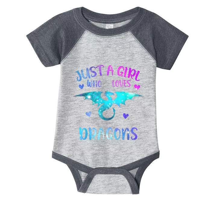 Just A Girl Who Loves Dragons Infant Baby Jersey Bodysuit