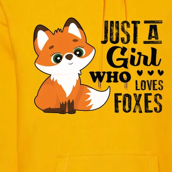 Just A Girl Who Loves Foxes Fox Lover Gift Premium Hoodie