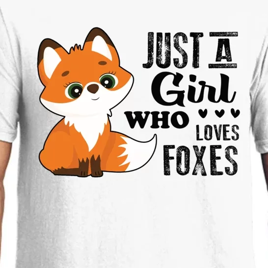 Just A Girl Who Loves Foxes Fox Lover Gift Pajama Set