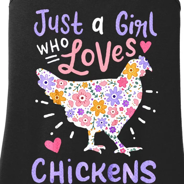 Just A Girl Who Loves Chickens Chicken Hen Love Cute Ladies Essential Tank