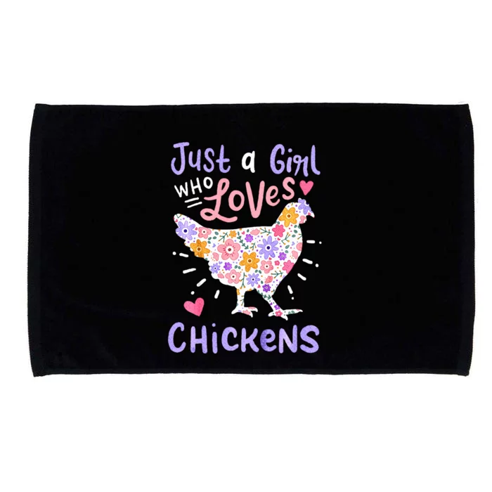 Just A Girl Who Loves Chickens Chicken Hen Love Cute Microfiber Hand Towel