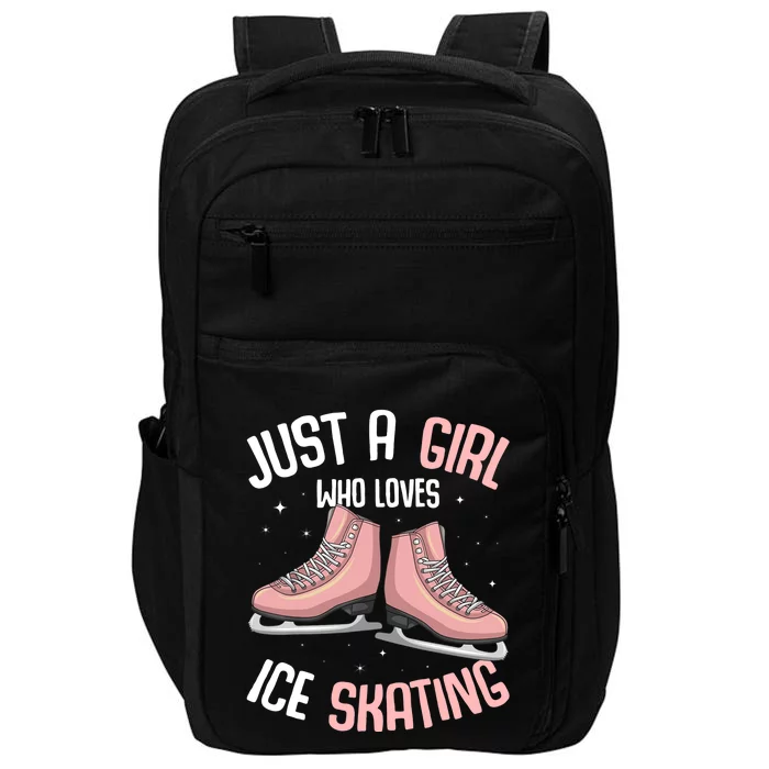 Just A Girl Who Loves Ice Skating Figure Skater Impact Tech Backpack