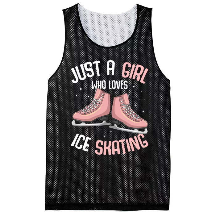 Just A Girl Who Loves Ice Skating Figure Skater Mesh Reversible Basketball Jersey Tank