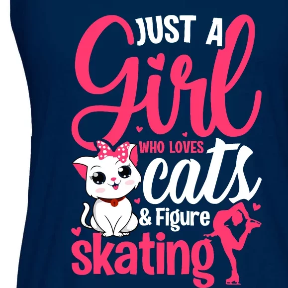 Just A Girl Who Loves Cats And Figure Skating Novelty Ladies Essential Flowy Tank