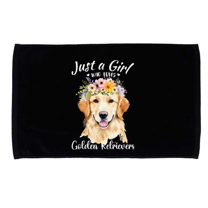 Just A Girl Who Loves Golden Retrievers Girl Who Love Dogs Microfiber Hand Towel