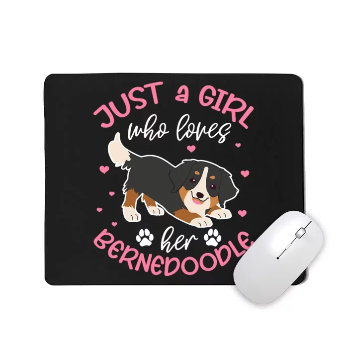 Just A Girl Who Loves Her Bernedoodle Dog Lover Kawaii Mousepad