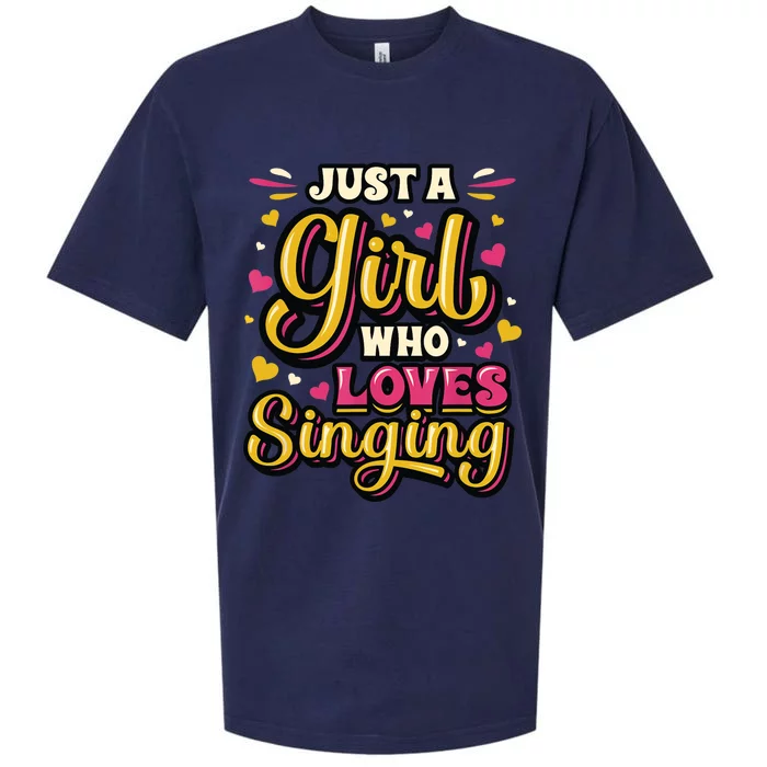 Just A Girl Who Loves Singing Choir Singer Girl Sueded Cloud Jersey T-Shirt