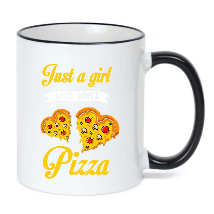 Just A Girl Who Loves Pizza Funny Pizza Lover Girls Wo Black Color Changing Mug