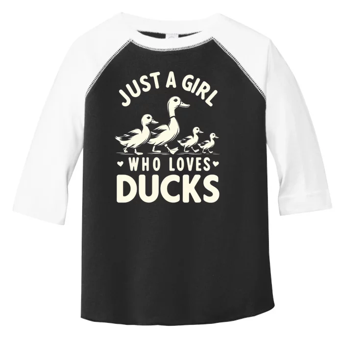 Just A Girl Who Loves Ducks Funny Duck Lover Toddler Fine Jersey T-Shirt