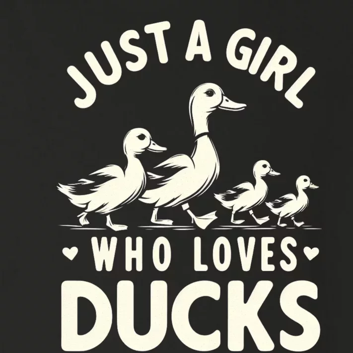 Just A Girl Who Loves Ducks Funny Duck Lover Toddler Long Sleeve Shirt