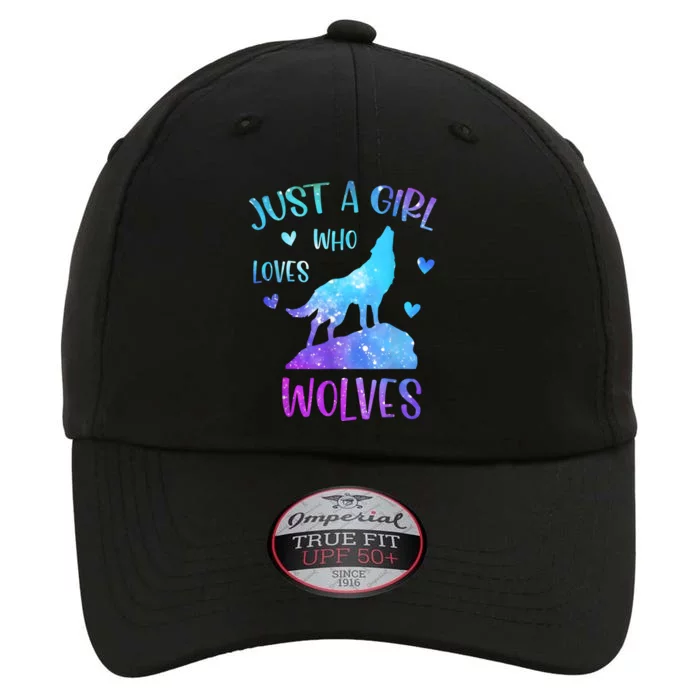 Just A Girl Who Loves Wolves Watercolor Cute Wolf The Original Performance Cap