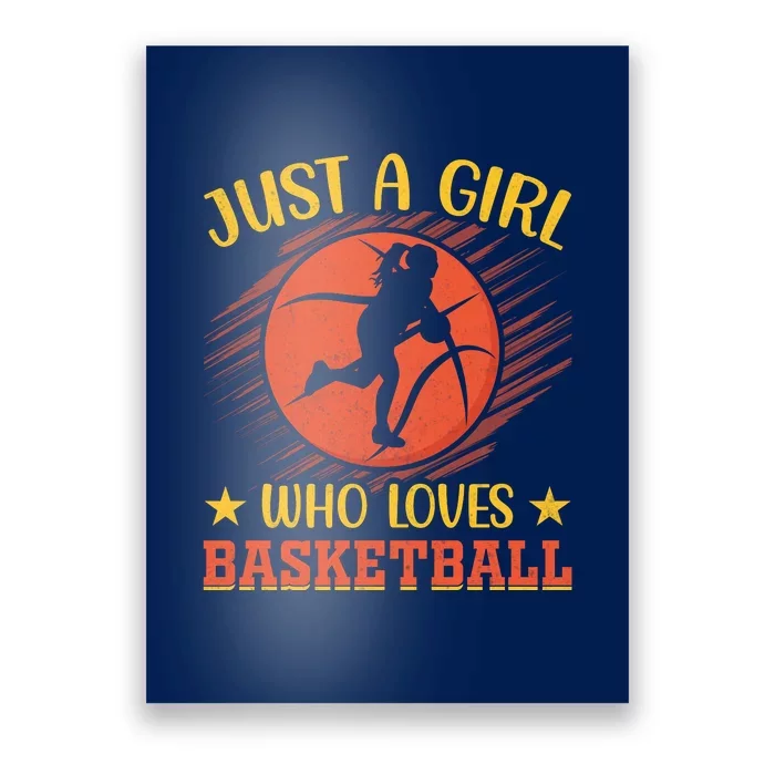 Just A Girl Who Loves Basketball Gift Poster