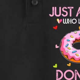 Just A Girl Who Loves Donuts For Women Girl Doughnut Dry Zone Grid Performance Polo