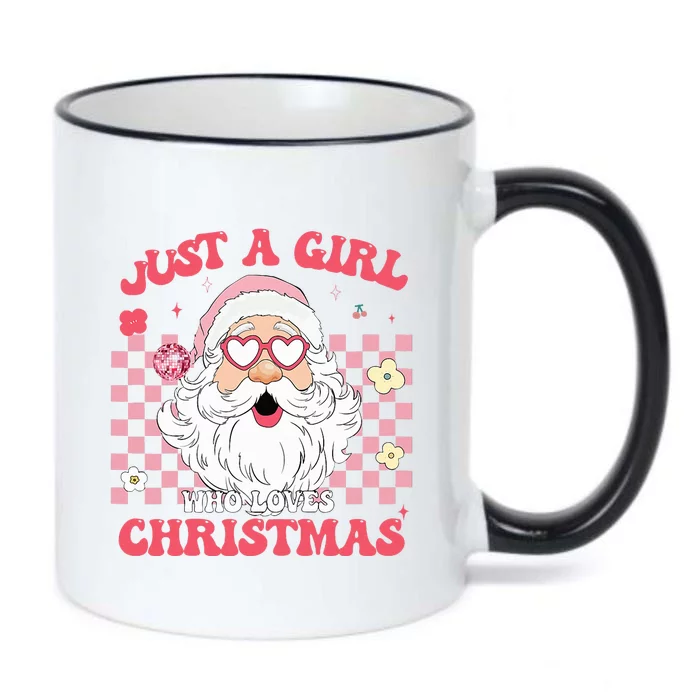 Just A Girl Who Loves Christmas Xmas Creative Black Color Changing Mug