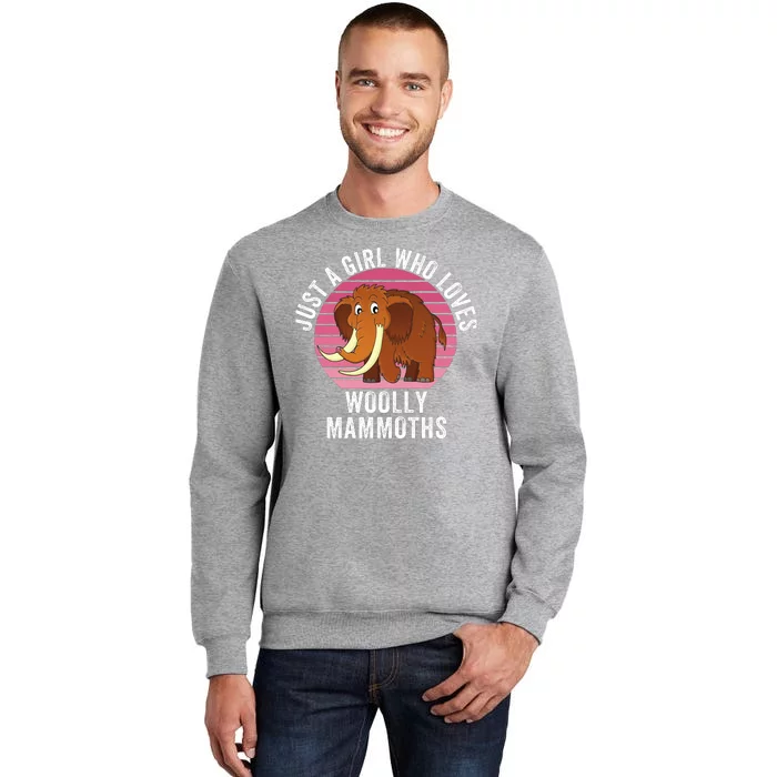 Just A Girl Who Loves Woolly Mammoths Extinct Animal Funny Woolly Mammoth Sweatshirt