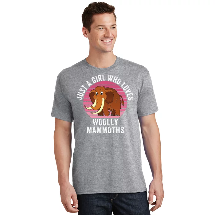 Just A Girl Who Loves Woolly Mammoths Extinct Animal Funny Woolly Mammoth T-Shirt