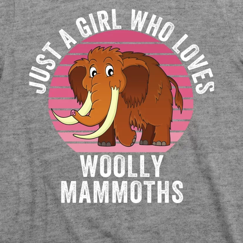 Just A Girl Who Loves Woolly Mammoths Extinct Animal Funny Woolly Mammoth T-Shirt